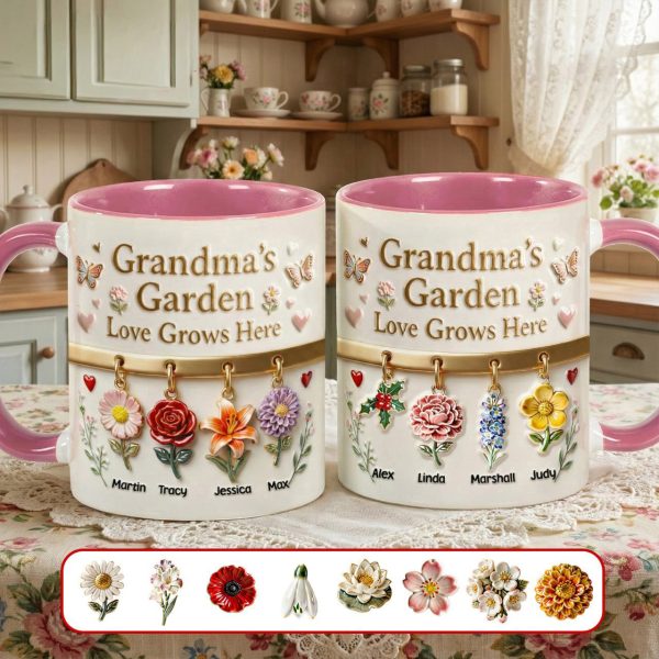 Grandma's Garden Coffee Accent Mug - Personalized Gifts For Grandma 03NAMG271225