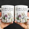 Grandma's Garden, Flowers and Butterflies - Personalized Custom Coffee Mug - GRM072_MG Grandma's Garden, Flowers and Butterflies - Personalized Custom Coffee Mug - GRM072_MG