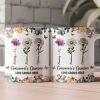 Grandma's Garden Love Grows Here Mosaic Birth Flower - Personalized Mug Grandma's Garden Love Grows Here Mosaic Birth Flower - Personalized Mug