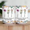 Grandma's Garden Love Grows Here Mosaic Birth Flower - Personalized Mug Grandma's Garden Love Grows Here Mosaic Birth Flower - Personalized Mug