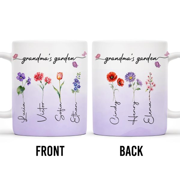 Grandma's Garden Personalized Colorful Flowers Mug - Personalized Custom Coffee Mug - GRM036_MG Grandma's Garden Personalized Colorful Flowers Mug - Personalized Custom Coffee Mug - GRM036_MG