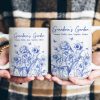 Grandma's Garden Toile Custom Birth Flowers - Personalized Mug - Gift For Grandma