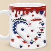 Grandma's Heart Brims With Boundless Love - Family Personalized Custom 3D Inflated Effect Printed Mug - Gift For Mom, Grandma Grandma's Heart Brims With Boundless Love - Family Personalized Custom 3D Inflated Effect Printed Mug - Gift For Mom, Grandma