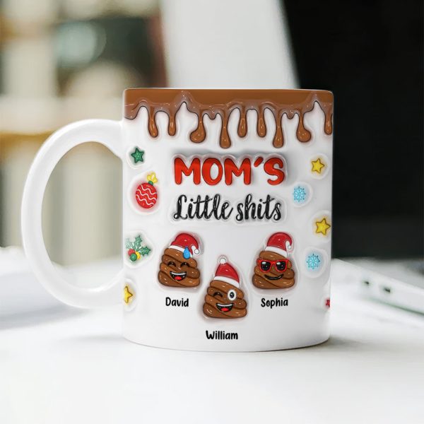 Grandma's Little Shit Personalized 3D Inflated Effect Mug Funny Christmas Gift CH07 896334 Grandma's Little Shit Personalized 3D Inflated Effect Mug Funny Christmas Gift CH07 896334