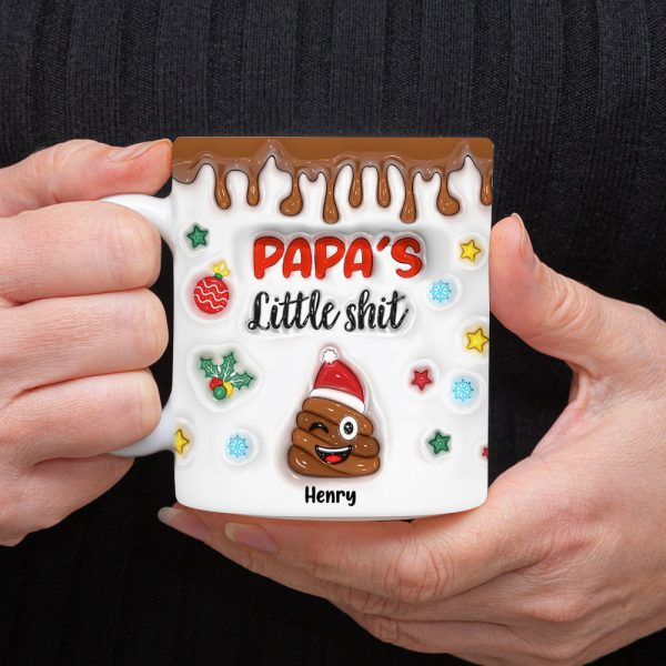 Grandma's Little Shit Personalized 3D Inflated Effect Mug Funny Christmas Gift CH07 896334 Grandma's Little Shit Personalized 3D Inflated Effect Mug Funny Christmas Gift CH07 896334
