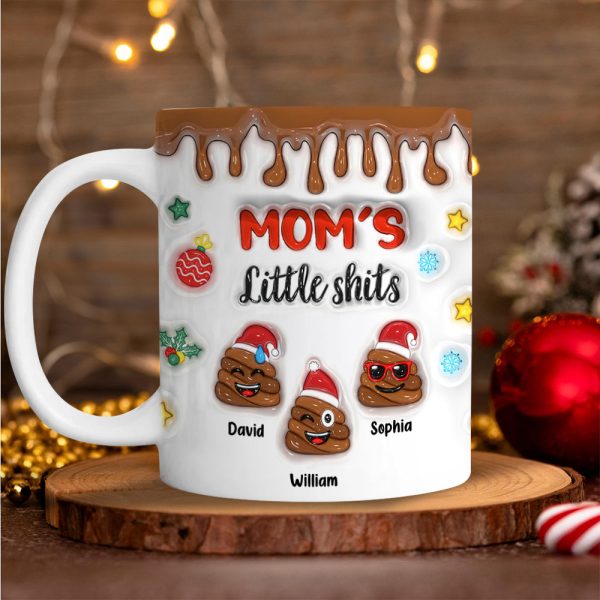 Grandma's Little Shit Personalized 3D Inflated Effect Mug Funny Christmas Gift CH07 896334 Grandma's Little Shit Personalized 3D Inflated Effect Mug Funny Christmas Gift CH07 896334