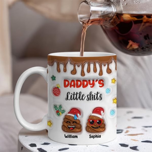 Grandma's Little Shit Personalized 3D Inflated Effect Mug Funny Christmas Gift CH07 896334 Grandma's Little Shit Personalized 3D Inflated Effect Mug Funny Christmas Gift CH07 896334