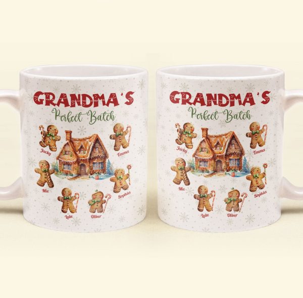 Grandma's Perfect Batch Christmas With Grandkid's Names - Personalized Mug Grandma's Perfect Batch Christmas With Grandkid's Names - Personalized Mug