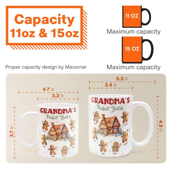 Grandma's Perfect Batch Christmas With Grandkid's Names - Personalized Mug Grandma's Perfect Batch Christmas With Grandkid's Names - Personalized Mug