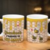 Grandma's Reasons To Bee Happy, Personalized Mug, Gifts For Grandma Grandma's Reasons To Bee Happy, Personalized Mug, Gifts For Grandma
