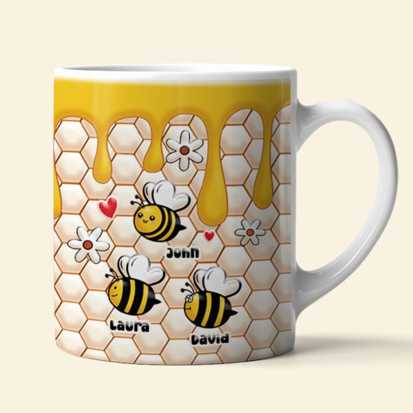 Grandma's Reasons To Bee Happy, Personalized Mug, Gifts For Grandma Grandma's Reasons To Bee Happy, Personalized Mug, Gifts For Grandma