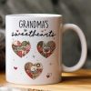 Grandma's Sweethearts Patchwork Print - Personalized Mug Grandma's Sweethearts Patchwork Print - Personalized Mug