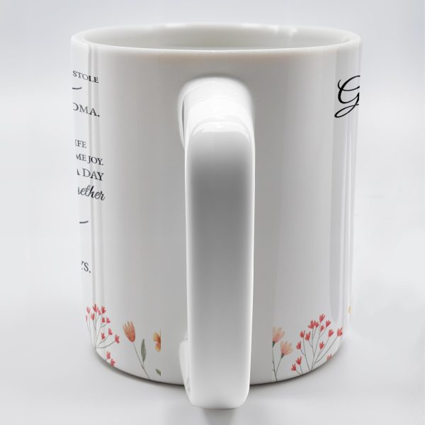 Grandmother Granddaughter Love Message With Pansy Flower Design - Personalized Custom Coffee Mug - GDT108_MG