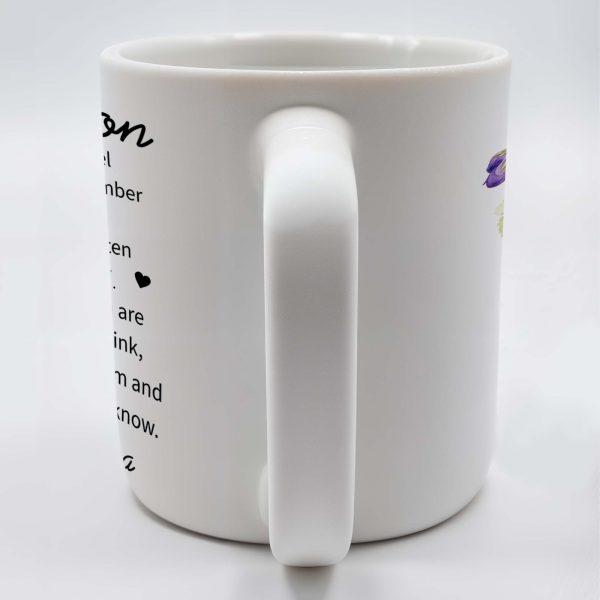 Grandson Crown Inspirational Quote With Pansy Flower Design - Personalized Custom Coffee Mug - GSN023_MG Grandson Crown Inspirational Quote With Pansy Flower Design - Personalized Custom Coffee Mug - GSN023_MG
