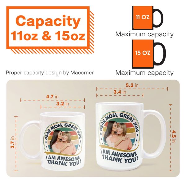 Great Job, Mom Thank You! - Personalized Photo Mug Great Job, Mom Thank You! - Personalized Photo Mug