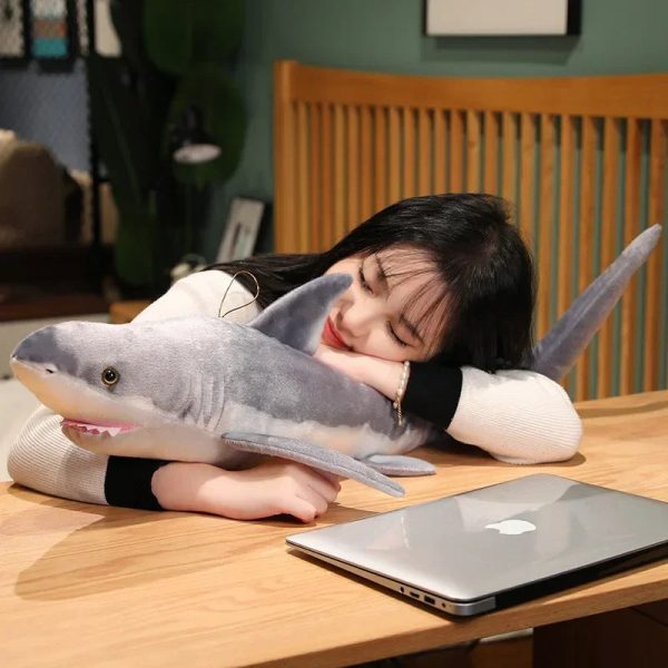 Great White Shark Plush Toy - Soft, Cuddly Pillow for Ultimate Comfort!