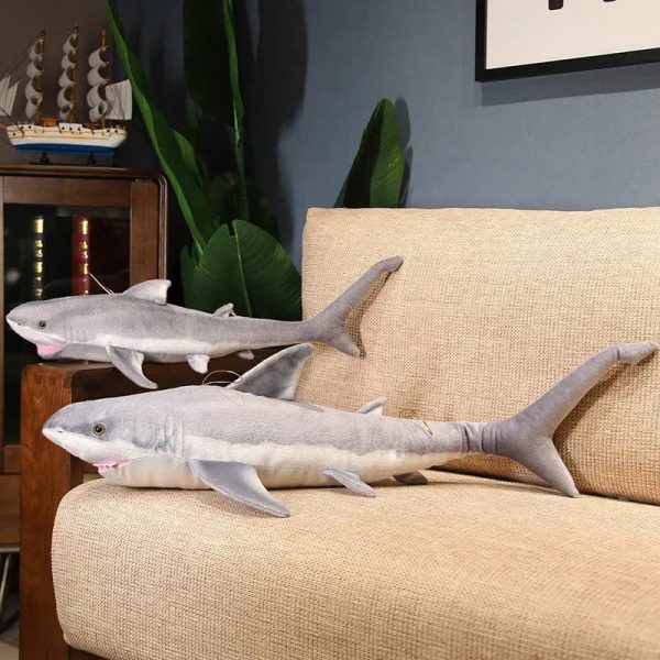 Great White Shark Plush Toy - Soft, Cuddly Pillow for Ultimate Comfort!