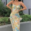 Green Floral Cami Midi Dress Green Floral Cami Midi Dress