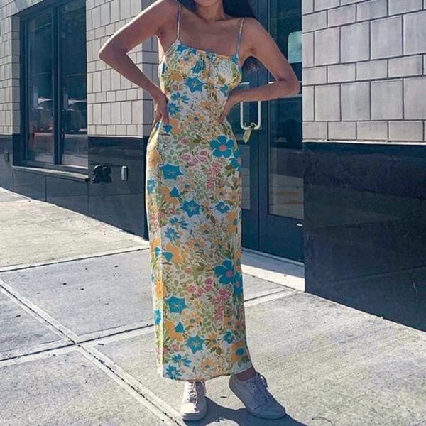 Green Floral Cami Midi Dress Green Floral Cami Midi Dress