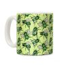 Green Orchid Bee Pattern Coffee Mug Green Orchid Bee Pattern Coffee Mug