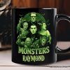 Green Retro Monsters Personalized Mug, Vintage Classic Horror Halloween Gift with Custom Name Green Retro Monsters Personalized Mug, Vintage Classic Horror Halloween Gift with Custom Name