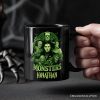 Green Retro Monsters Personalized Mug, Vintage Classic Horror Halloween Gift with Custom Name Green Retro Monsters Personalized Mug, Vintage Classic Horror Halloween Gift with Custom Name