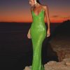 Green Sequin Backless Maxi Dress Green Sequin Backless Maxi Dress