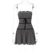 Grey Tube Lace Strap Mini Dress Grey Tube Lace Strap Mini Dress