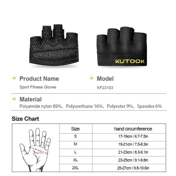 Gripforce Gym Gloves - Breathable Anti-Slip Fitness Gloves For Weightlifting, Yoga, & Cycling