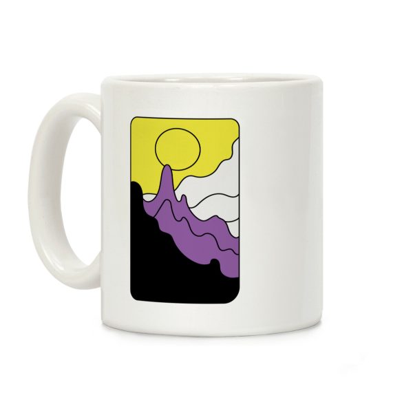 Groovy Pride Flag Landscapes: Nonbinary Flag Coffee Mug Groovy Pride Flag Landscapes: Nonbinary Flag Coffee Mug