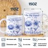 Grow An Old Friend Toile Birth Flower - Personalized White Edge-to-Edge Mug Grow An Old Friend Toile Birth Flower - Personalized White Edge-to-Edge Mug