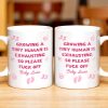Growing A Tiny Human Is Exhausting So Please Eff Off, Baby Feet and Music Notes - Personalized Custom Coffee Mug - MOM075_MG