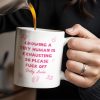 Growing A Tiny Human Is Exhausting So Please Eff Off, Baby Feet and Music Notes - Personalized Custom Coffee Mug - MOM075_MG