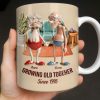 Growing Old Together, Elderly Couple Design - Personalized Custom Coffee Mug - CPL1269_MG Growing Old Together, Elderly Couple Design - Personalized Custom Coffee Mug - CPL1269_MG