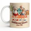 Growing Old Together, Elderly Couple Design - Personalized Custom Coffee Mug - CPL1269_MG Growing Old Together, Elderly Couple Design - Personalized Custom Coffee Mug - CPL1269_MG