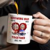 Growing Old Together Hearts and Cartoon Couple Design - Personalized Custom Coffee Mug - CPL996_MG Growing Old Together Hearts and Cartoon Couple Design - Personalized Custom Coffee Mug - CPL996_MG