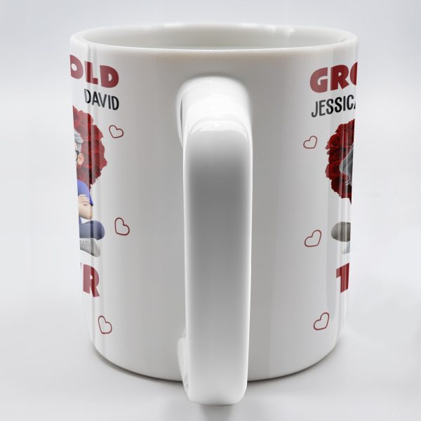 Growing Old Together Hearts and Cartoon Couple Design - Personalized Custom Coffee Mug - CPL996_MG Growing Old Together Hearts and Cartoon Couple Design - Personalized Custom Coffee Mug - CPL996_MG