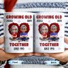 Growing Old Together Hearts and Cartoon Couple Design - Personalized Custom Coffee Mug - CPL996_MG Growing Old Together Hearts and Cartoon Couple Design - Personalized Custom Coffee Mug - CPL996_MG