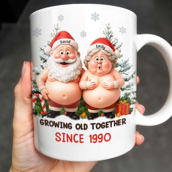 Growing Old Together Santa Claus Christmas Design - Personalized Custom Coffee Mug - CPL798_MG Growing Old Together Santa Claus Christmas Design - Personalized Custom Coffee Mug - CPL798_MG