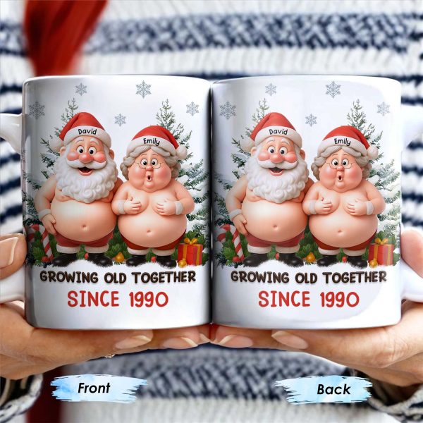 Growing Old Together Santa Claus Christmas Design - Personalized Custom Coffee Mug - CPL798_MG Growing Old Together Santa Claus Christmas Design - Personalized Custom Coffee Mug - CPL798_MG
