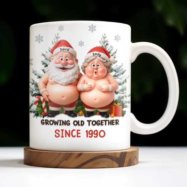Growing Old Together Santa Claus Christmas Design - Personalized Custom Coffee Mug - CPL798_MG Growing Old Together Santa Claus Christmas Design - Personalized Custom Coffee Mug - CPL798_MG