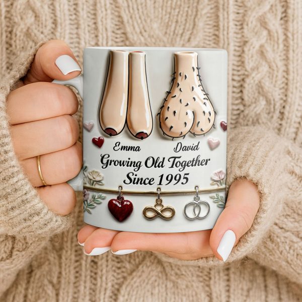 Growing Old Together With Hearts And Symbols - Personalized Custom Coffee Mug - CPL1317_MG Growing Old Together With Hearts And Symbols - Personalized Custom Coffee Mug - CPL1317_MG