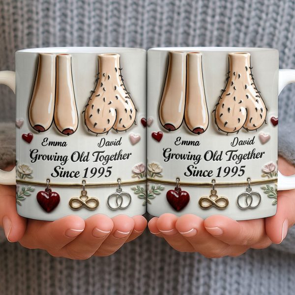 Growing Old Together With Hearts And Symbols - Personalized Custom Coffee Mug - CPL1317_MG Growing Old Together With Hearts And Symbols - Personalized Custom Coffee Mug - CPL1317_MG