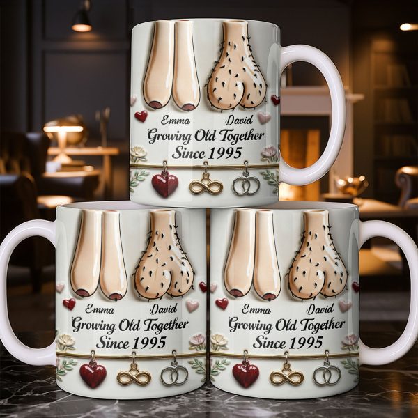 Growing Old Together With Hearts And Symbols - Personalized Custom Coffee Mug - CPL1317_MG Growing Old Together With Hearts And Symbols - Personalized Custom Coffee Mug - CPL1317_MG
