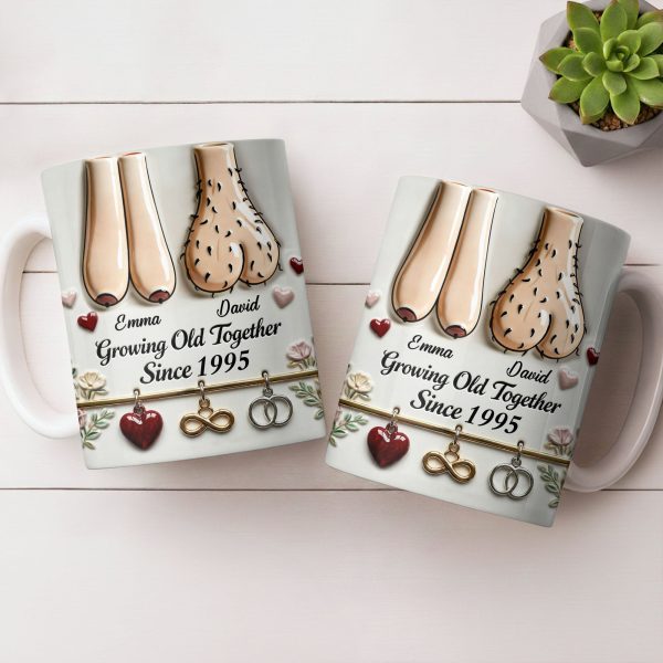 Growing Old Together With Hearts And Symbols - Personalized Custom Coffee Mug - CPL1317_MG Growing Old Together With Hearts And Symbols - Personalized Custom Coffee Mug - CPL1317_MG