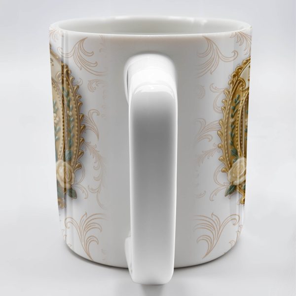Hail Full Of Grace The Lord Is With You Virgin Mary And Roses - Personalized Custom Coffee Mug - FTH099_MG