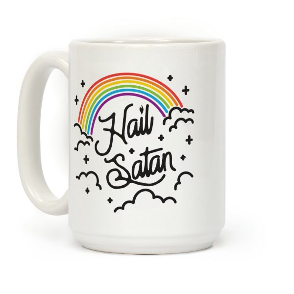 Hail Satan Rainbow Coffee Mug Hail Satan Rainbow Coffee Mug