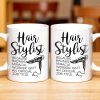 Hair Stylist Because Badass Miracle Worker - Personalized Custom Coffee Mug - JBS024_MG