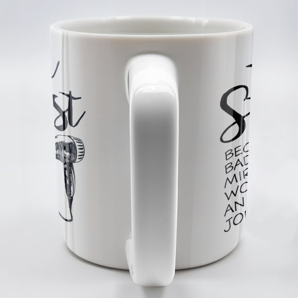 Hair Stylist Because Badass Miracle Worker - Personalized Custom Coffee Mug - JBS024_MG