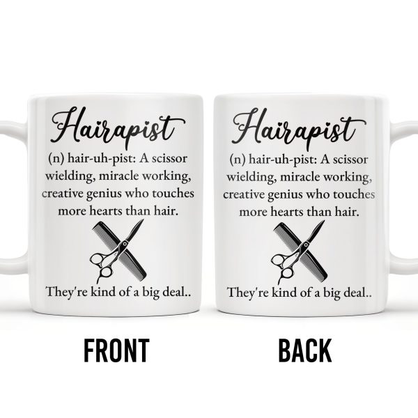 Hairapist Creative Genius Who Touches Hearts - Personalized Custom Coffee Mug - JBS025_MG